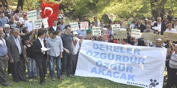 İnegöl'de köylülerden HES eylemi