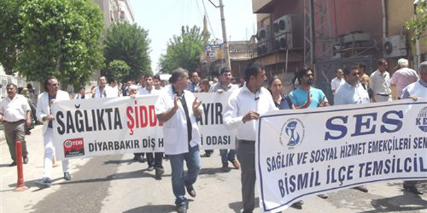 Bismil'de sağlık çalışanının darp edilmesi