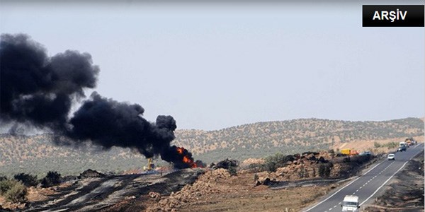 Diyarbakır'da petrol boru hattında yangın/ Video