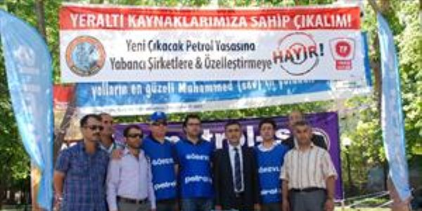 Türk Petrol Kanunu tasarına karşı imza kampanyası