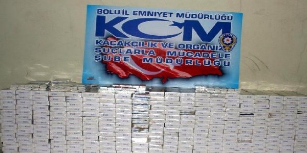 Bolu'da 22 bin 660 paket kaak sigara ele geirildi