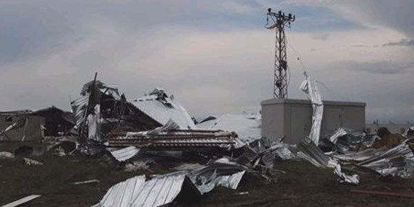Çukurova havaalanı inşaatında hortum: 1 ölü, 14 yaralı