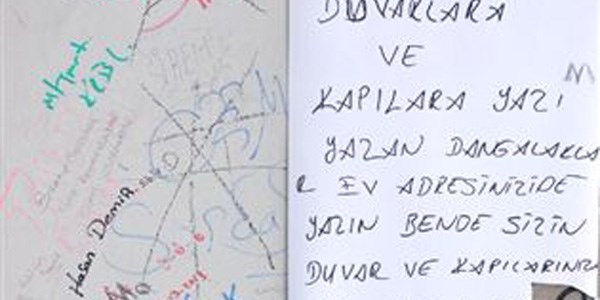 Duvar yazılarına yazıyla tepki