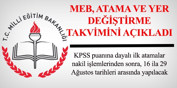MEB'den 'yer değiştirmeler' ile ilgili resmi yazı