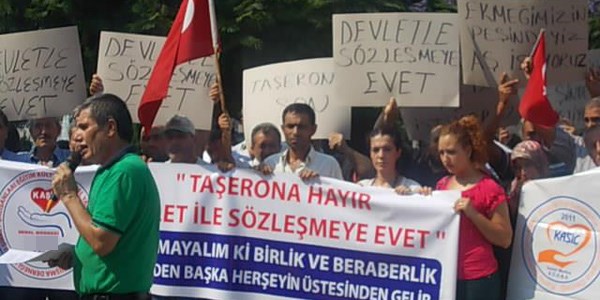 Kamuda çalışan şirket işçilerinden eylem