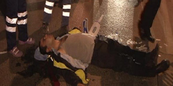 Dur ihtarına uymayan sürücü polise çarptı