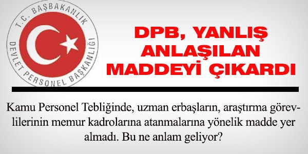 Uzman erbaşlar atanamayacak mı?