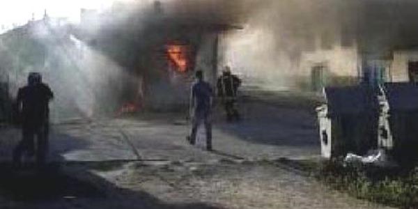Dizi setindeki patlama sahnesi gerçek oldu