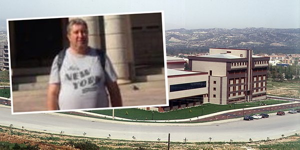 Profesörün başına beton düştü
