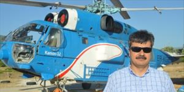 Yangn helikopteri Milas'ta greve balad
