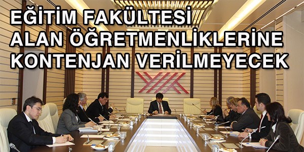Eğitim fakültesi alan bölümlerine kontenjan yok