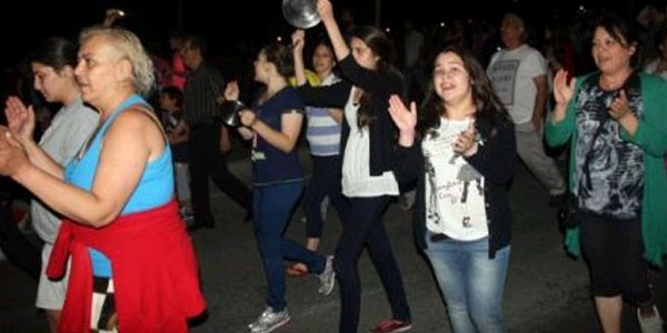 K�rklareli'de tencere taval� 'Gezi Park�' protestosu
