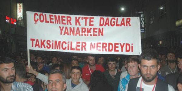 Hakkari'den Taksim'e pankartlı mesaj