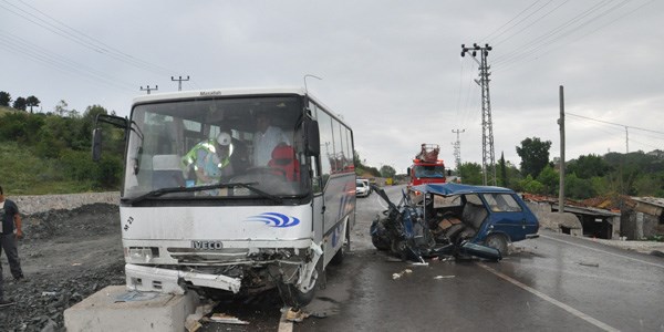 Kazaya karışan servis sürücüsü tutuklandı