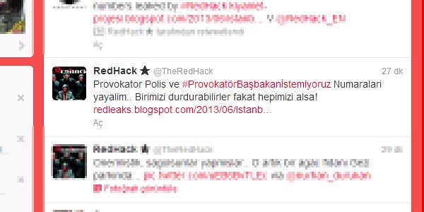 RedHack, komiserlerin cep telefonlarını yayımladı/ Video