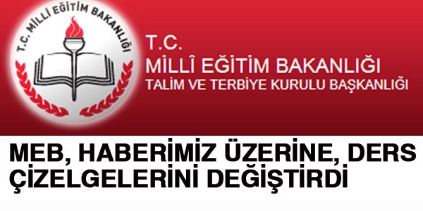 Haberimiz üzerine 9. sınıf ders çizelgelerinde değişiklik