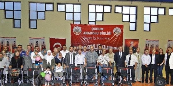 Sungurlu'da 20 adet tekerlekli sandalye dağıtıldı