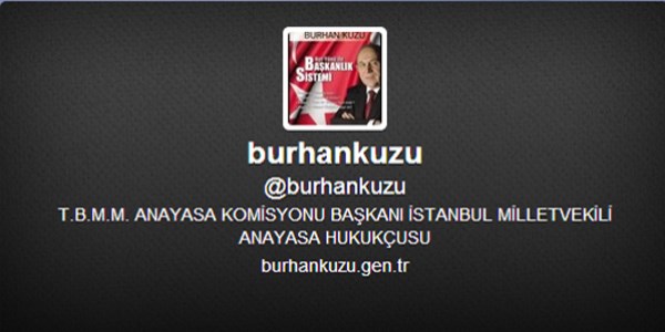 Burhan Kuzu Twitter'dan yeni Anayasa önerilerini alacak