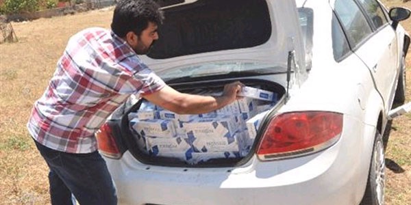 İslahiye'de 6 bin 200 paket kaçak sigara ele geçirildi