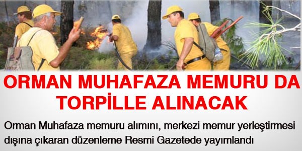 Orman Muhafaza memuru alımı da torpille olacak