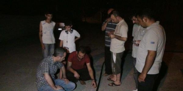 Adıyaman'da kablo hırsızları polis gelince kaçtı