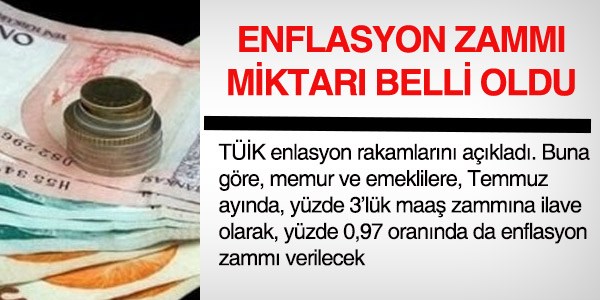 Memura, yüzde 1'lik enflasyon zammı verilecek