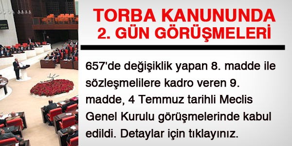 Torba Kanunda, 2. gün görüşmeleri...