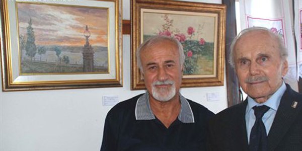 85 yaşındaki ressam 65 yaşındaki öğrencisiyle sergi açtı