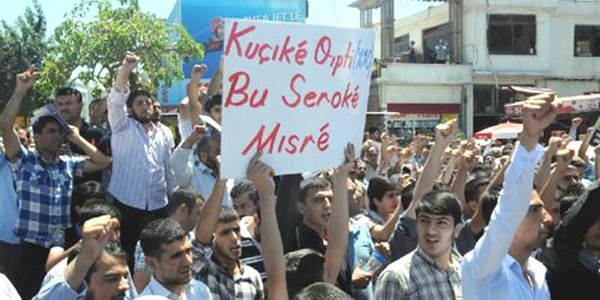 Diyarbakır'da Mursi'ye destek, darbeye kınama