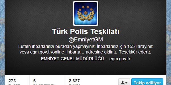 Emniyet Twitter'a girdi