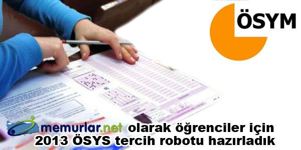 ÖSYS robotu yayında