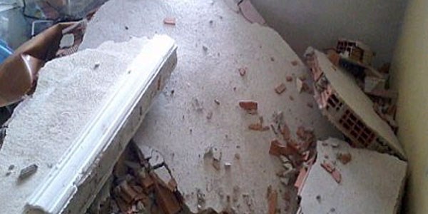 Patlayan mutfak tüpü, evin duvarı yıktı