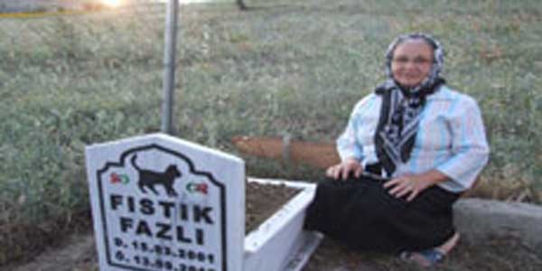 Kedisi i�in �zel mezar yapt�rd�