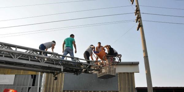 Güvercin kovalarken elektrik çarptı