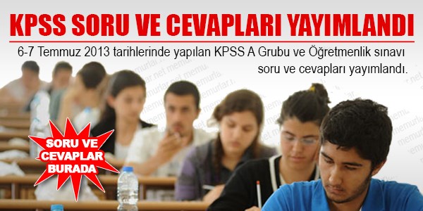 KPSS soru ve cevaplar yaynland