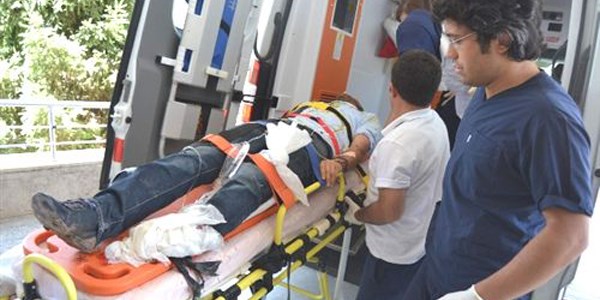 Kazada sürücünün ayağı koptu