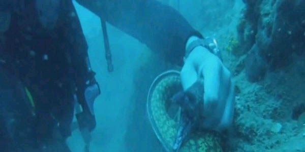 20 metre derinde Müren kurtarma operasyonu