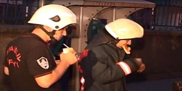 İftar saati yangın anına denk gelince