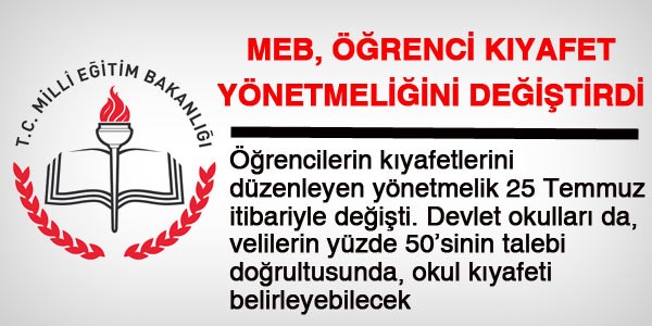 Devlet okulları da forma belirleyebilecek