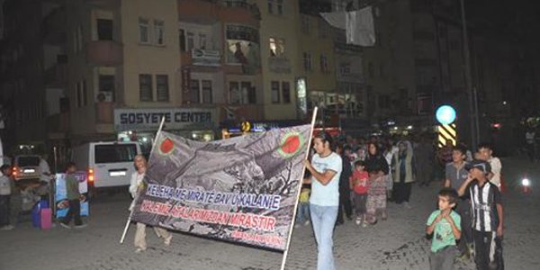 Hakkari'de 'kalemizi geri istiyoruz' yürüyüşü