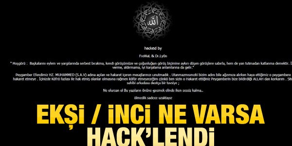Ekşi Sözlük geçici olarak hacklendi