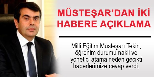 Müsteşar'dan önemli açıklamalar