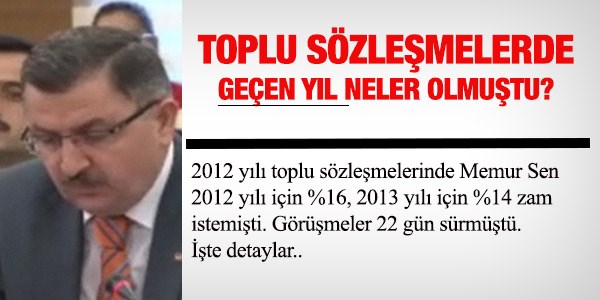 Toplu sözleşmelerde geçen yıl neler olmuştu?