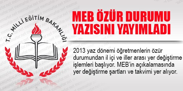 MEB özür durumu duyurusunu yayımladı