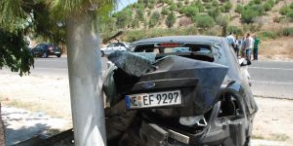 Didim'de kaza ucuz atlat�ld�