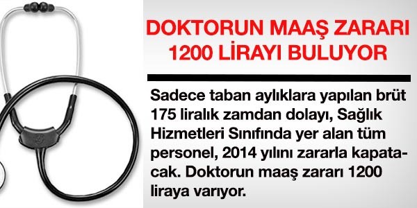 Doktorlar ve hemşireler de, zararda...