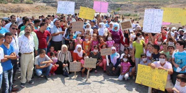 Çöp depolama alanını protesto ettiler