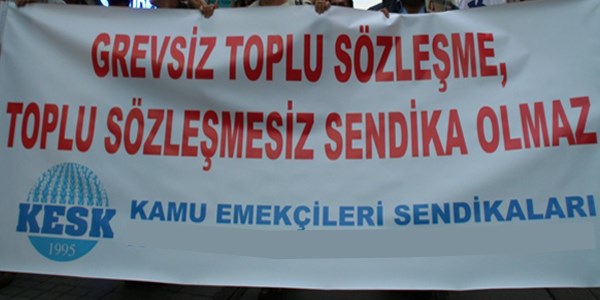 KESK'in 'toplu sözleşme' yürüyüşünde polis müdahalesi