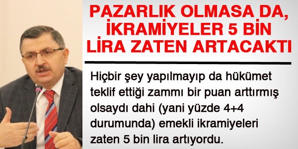 Pazarlık olmasa da emekli ikramiyeleri artacaktı