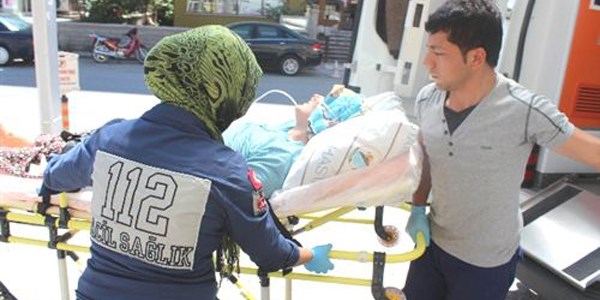 Arının soktuğu hamile kadın hastanelik oldu